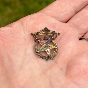 Vintage Multicolor Eastern Star Brooch